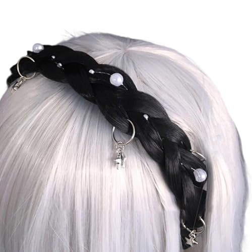 Doppelt gedrehtes Haarband mit Sternanhänger aus Legierung, auffälliges Haar-Accessoire, geeignet für verschiedene Altersgruppen von Zktfyshk