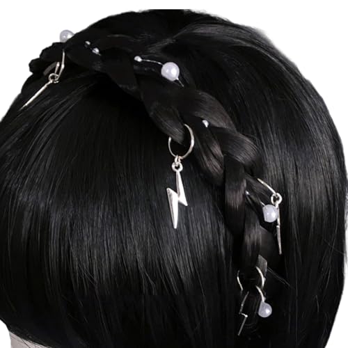 Doppelt gedrehtes Haarband mit Sternanhänger aus Legierung, auffälliges Haar-Accessoire, geeignet für verschiedene Altersgruppen von Zktfyshk