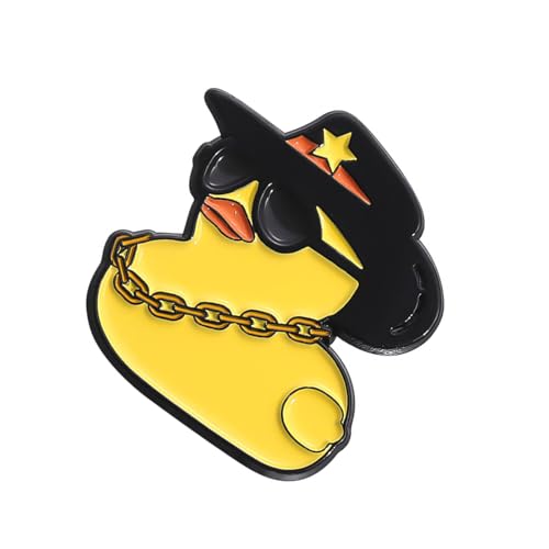 Elegante kleine Enten-Brosche aus Metall mit hellen Farben und Anstecknadel, geeignet für Mode-Enthusiasten von Zktfyshk