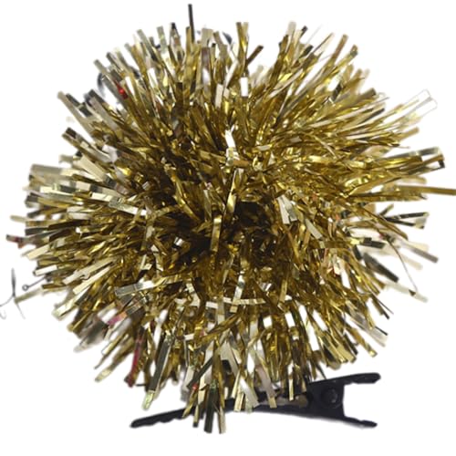 Festliche Lametta Folienstreifen Haarclip Für Mädchen Kid Barrettes Glitzern Glitzernden Bällen Handgefertigte Haarnadeln Schöne Haarnadel von Zktfyshk