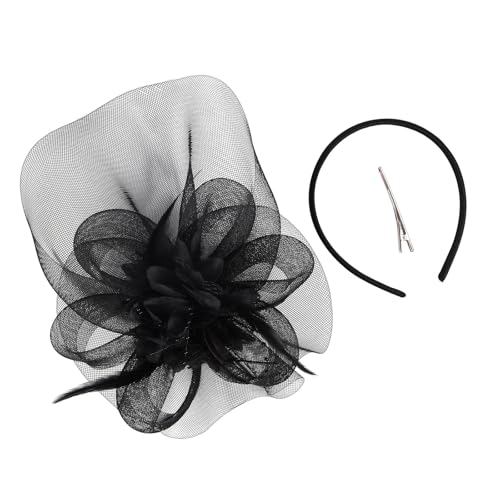 Haarband mit gefiedertem Blumen-Design, 20er-Jahre-Stil, Cocktail-Hut für Brautparty, Gartenpartys und formelle Anlässe von Zktfyshk