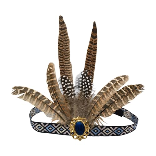 Handgefertigtes Gefiedertes Haarband Mit Exquisiten Schwanzkern Und Schimmernden Strassstichen Haardekoration Für Stilvolle Frauen von Zktfyshk