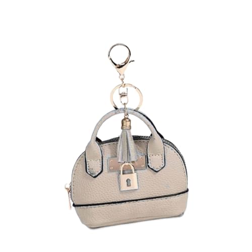 Kleine Mehrzweck-Tasche, Schlüsselanhänger, Münzbörse, PU-Leder, Organizer für Damen, Lippenstifte, Karten und Datenkabelhalter, cremefarben Kleine Mehrzweck-Tasche, Schlüsselanhänger, Münzbörse, PU-Leder, Organizer für Damen, Lippenstifte, Karten und Datenkabelhalter, cremefarben von Zktfyshk