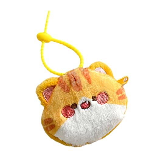 Kleingeldbörse mit Plüschkatzen, schöne Münztasche, Charm, Kopfhörerhülle, Cartoon-Tier-Aufbewahrungstasche, Münzbörse, katze, 8.5x3x7cm von Zktfyshk