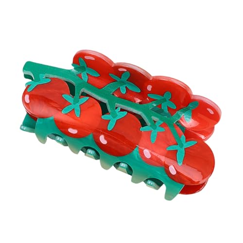 Kreative Haarspange in Obstform für Damen, schöne Acryl-Klauen-Clip, Pferdeschwanz-Halter, starker Haarklammer für den täglichen Gebrauch von Zktfyshk