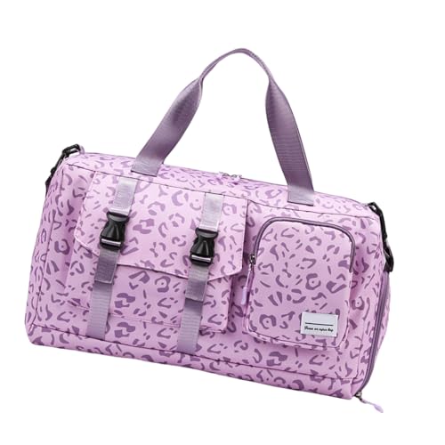 Moderne Reisetasche mit Kuh-Leopardenmuster, wasserdichtes Oxford-Gewebe, geräumiges Design mit mehreren Taschen für Sport, Schwimmen, Wie in der Abbildung gezeigt, 45x21x28cm von Zktfyshk