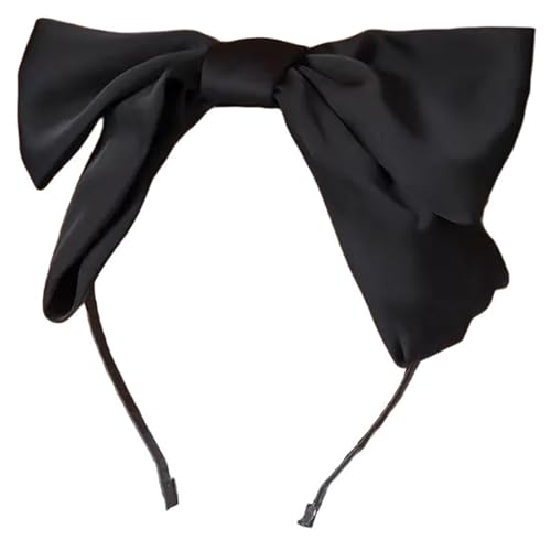 Punk Übergroße Haare Reifen Vintage Haarband Für Rockkonzerte Bögen Dunkler Bogenknoten Kopfstück Unisex Wear von Zktfyshk