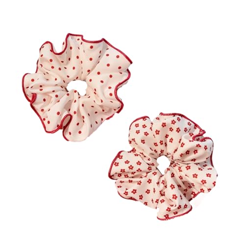 Rote Haargummis, elastisch, großes Haargummi, weibliches Zubehör von Zktfyshk