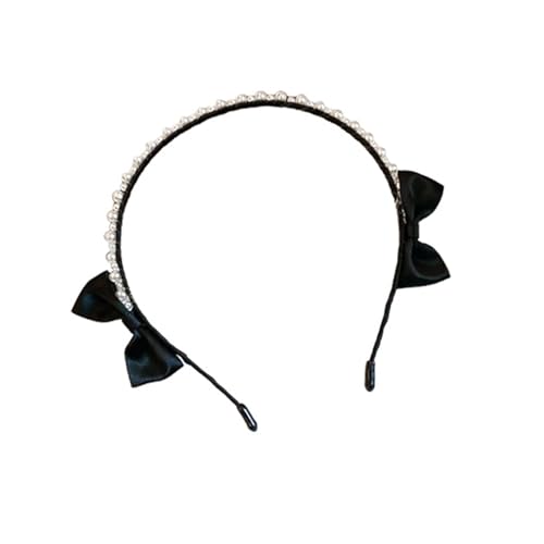 Stilvolle Schleifen-Stirnbänder mit künstlichen Perlen verschönern verschiedene Outfits, geeignet für formelle und Freizeitanlässe von Zktfyshk