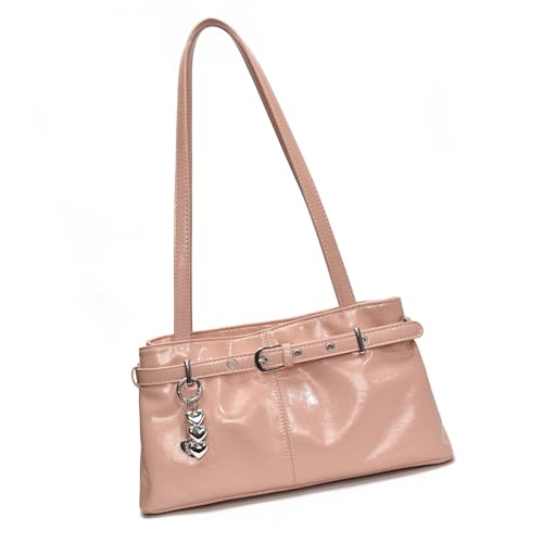 Zktfyshk Damen PU Umhängetasche Stilvolle Achsel Geldbörse Handtasche Modische Achseltaschen mit Charme Dekoration für Alltag, Wie in der Abbildung gezeigt, As shown in the figure von Zktfyshk