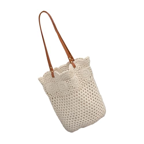Zktfyshk Damen-Umhängetasche, gehäkelt, großes Fassungsvermögen, handgewebte Achseltasche, modische Strandtasche, Urlaubs-Geldbörse für Reisen, Of#, As shown in the figure Zktfyshk Damen-Umhängetasche, gehäkelt, großes Fassungsvermögen, handgewebte Achseltasche, modische Strandtasche, Urlaubs-Geldbörse für Reisen, Of#, As shown in the figure von Zktfyshk