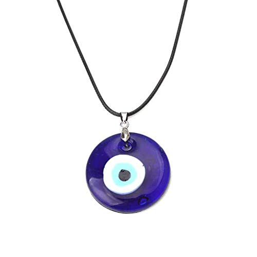 Zktfyshk Einfache Halskette mit Anhänger, verstellbare Kette, blaues Auge, Glückskette, Geschenke für Damen und Herren Zktfyshk Einfache Halskette mit Anhänger, verstellbare Kette, blaues Auge, Glückskette, Geschenke für Damen und Herren von Zktfyshk