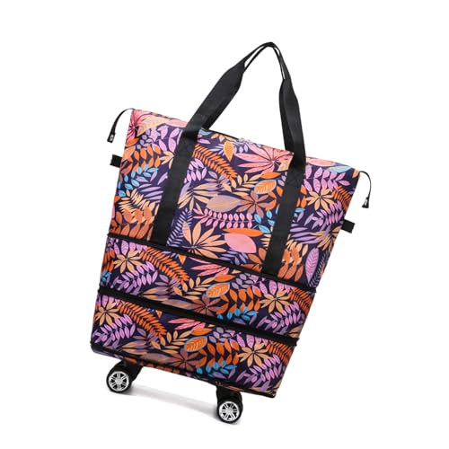 Zktfyshk Erweiterbare, wasserdichte Spinner-Gepäcktasche mit Doppelfächern für Reisen, Fitnessstudio und Outdoor-Aktivitäten, Wie in der Abbildung gezeigt, 42*28*21 von Zktfyshk