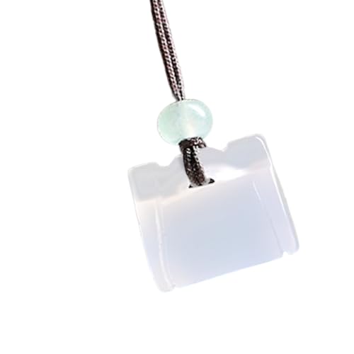 Zktfyshk Ethnische Stile Jades Anhänger Halskette Zubehör mit handgefertigter gewebter Schnur für modische Frauen und Sammler, Chain length 68CM, Jade Chalcedon, Dongling Jade usw. von Zktfyshk