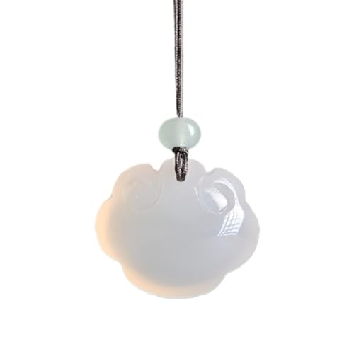 Zktfyshk Ethnische Stile Jades Anhänger Halskette Zubehör mit handgefertigter gewebter Schnur für modische Frauen und Sammler, Chain length 68CM, Jade Chalcedon, Dongling Jade usw. von Zktfyshk