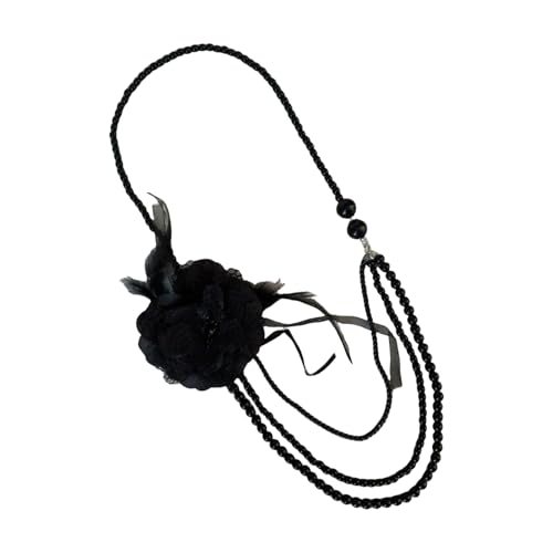 Zktfyshk Halskette im Vintage-Stil, mehrschichtige Imitationsperlen für einzigartige und elegante Mode-Enthusiasten, As shown in the figure, Gemischte Materialien von Zktfyshk