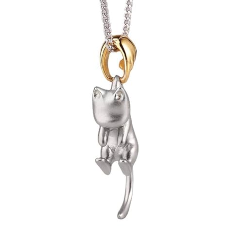 Zktfyshk Modische Cartoon-Katzen-Anhänger-Halskette, Halsband, einfache Schlüsselbeinkette, Party-Schmuck für Damen und Herren Zktfyshk Modische Cartoon-Katzen-Anhänger-Halskette, Halsband, einfache Schlüsselbeinkette, Party-Schmuck für Damen und Herren von Zktfyshk