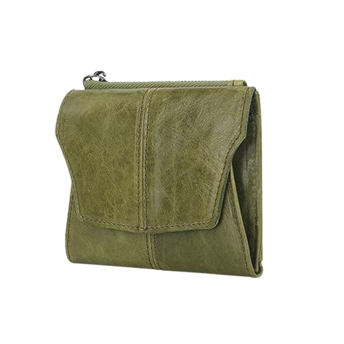 Zktfyshk Modische Handtasche, funktionales PU-Leder mit Blockierung und Münzfach für Reisen, Business, modische Münzgeldbörse, Kartenhalter, grün, Size reference picture von Zktfyshk