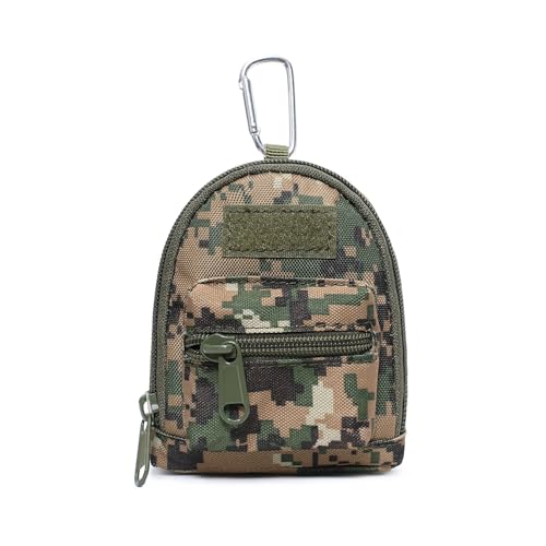 Zktfyshk Modische Handtasche, tragbare Herren-Outdoor-Sport-Hüfttasche mit Münzgeldbörse und Schlüsselhalter, multifunktionale Aufbewahrungstaschen, Jungle, Size reference picture von Zktfyshk