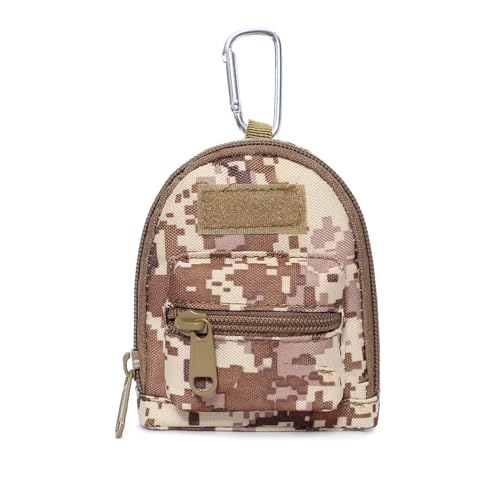 Zktfyshk Modische Handtasche, tragbare Herren-Outdoor-Sport-Hüfttasche mit Münzgeldbörse und Schlüsselhalter, multifunktionale Aufbewahrungstaschen, Mehrere Sande, Size reference picture von Zktfyshk