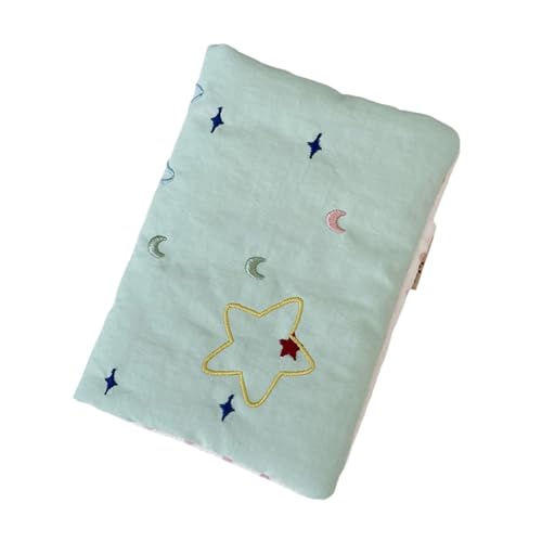 Zktfyshk Reisepasshülle mit Stickerei-Sternmuster und mehreren Kartenfächern und praktischem Polyestergewebe für den täglichen Gebrauch, grün, As shown in the figure von Zktfyshk