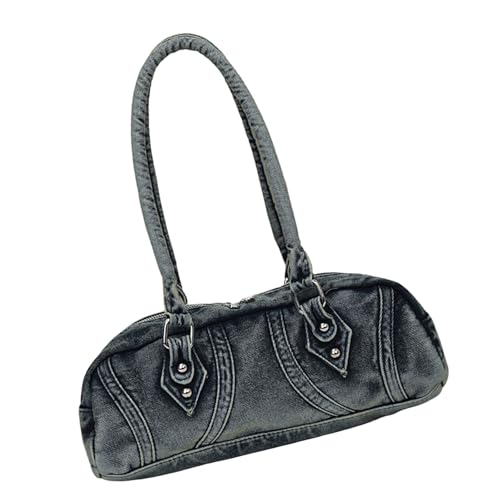 Zktfyshk Retro-Umhängetasche mit Reißverschluss, lässige Abendtasche, Achseltasche, für Einkäufe oder Reisen, blau, As shown in the figure von Zktfyshk