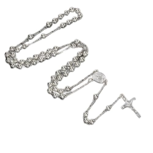 Zktfyshk Rosenkranz-Gebetskette, 6 mm, katholischer religiöser Schmuck, Anhänger für Männer und Frauen, für Anhänger Jewelle, As shown in the figure, Metall Zktfyshk Rosenkranz-Gebetskette, 6 mm, katholischer religiöser Schmuck, Anhänger für Männer und Frauen, für Anhänger Jewelle, As shown in the figure, Metall von Zktfyshk
