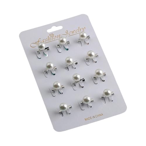 12pcs Seidenschal Sicherheitsstifte Für Frauen Imitation Perlen Hijab Kopftücher Pin von Zkydhbd