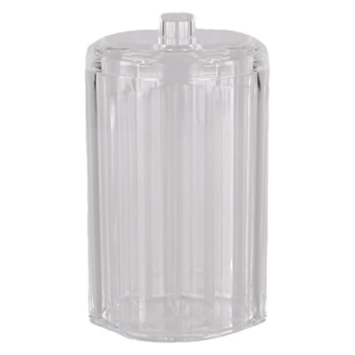 Aufbewahrungsbox für Wimpernwerkzeug, Make-up-Organizer mit mehreren Fächern, rund, Wattepad-Halter, Glas für Wattepads von Zkydhbd
