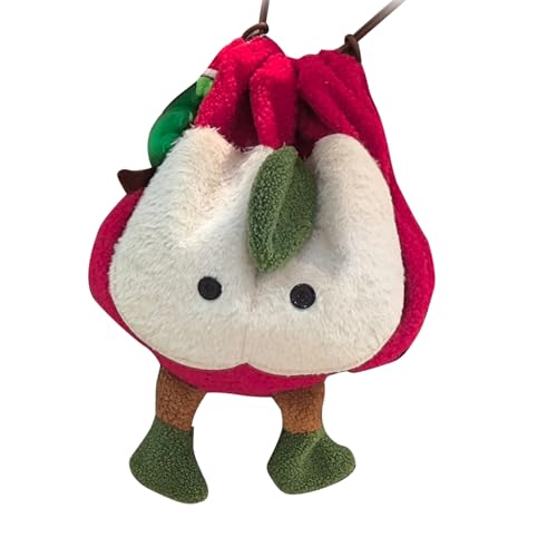 Cartoon Obst Umhängetasche Weicher Crossbody Plüsch Rucksack Japanische Stile Mit Schöner Schulbag Für Mädchen Cartoon Äpfel Schulter Plüsch Rucksack Weicher Crossbody Schöne Schoolbag von Zkydhbd