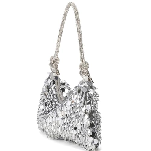 Damenabendtasche Stilvolle Achsel Achsel Taschen Pailletten Abend Handtasche Clutches Geldbörse Schulter Für Party Hochzeit Prom Frauen Unterarm Handtasche Mode Schulter Für Hochzeitsfeiern von Zkydhbd