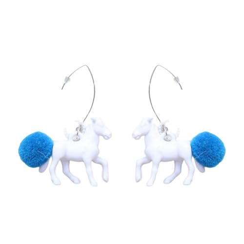 Einzigartige Pferdohrringe Mit Herz Und Papierklammermuster Niedlichkeit Pferdeharz Textur Geeignet Für Tägliche Kleidung Casual Party von Zkydhbd