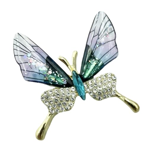 Elegante Kristalle Schmetterling Brosche Vintage Legierung Designs Ornament Für Frauen Kleider Hüte Taschen Hochzeitsfeier Accessoires Vintage Legierung Kristalle von Zkydhbd