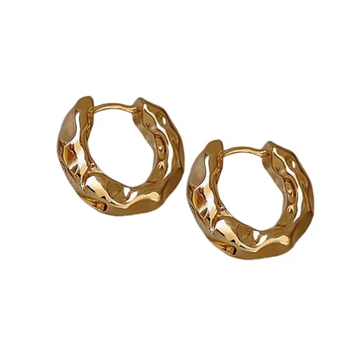 Elegante Reifenohrringe Accessoire Robustes Gold/Silber Hoop Ohrringe Schmücken Für Komfort Und Stile Stilvolle Ohrhörer Reifen von Zkydhbd