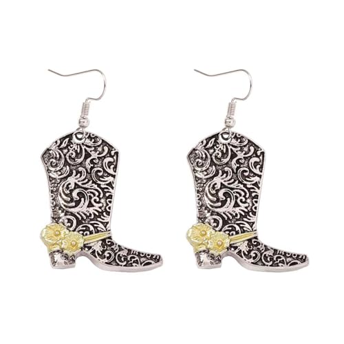 Fashion Rose Flower Stiefel Ohrringe Legierung Textur Schuhohrringe Stiefelabrop Ohrringe Geeignet Für Stilvolle Outfits Stilvolle Ohrentropfen von Zkydhbd