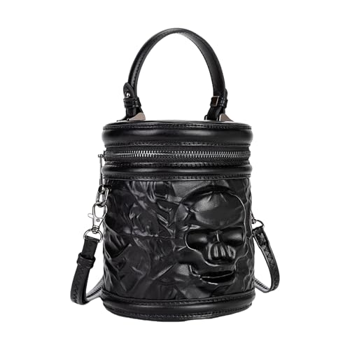 Frauen Umhängetasche Schädel Crossbody Bag Retro Messenger PU Leder Handtasche Punk Zylinder Für Reisen Frauen Schulter Schädel Handtasche PU Leder Crossbody Zylinder Frauen Umhängetasche Schädel Crossbody Bag Retro Messenger PU Leder Handtasche Punk Zylinder Für Reisen Frauen Schulter Schädel Handtasche PU Leder Crossbody Zylinder von Zkydhbd