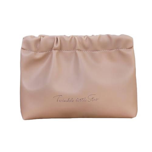 Zkydhbd Großkapazität Kosmetische Beutel Tragbare Toiletten Organisierte Damen Make Up Tasche Für Reise Lippenstifte Und Parfumshalter PU Lederbeutel von Zkydhbd