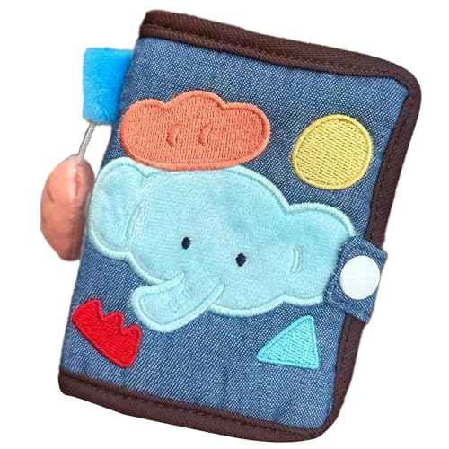 Kleine Brieftasche Für Mädchen Kinder Leinwand Münzbeutel Mode Kurzpalette Schöner Münzen Cartoon Elefant Change Leinwand Wechselgeld von Zkydhbd