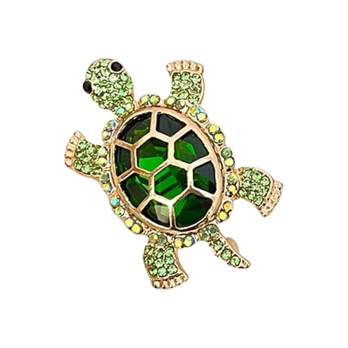 Komplizierte Schildkröten Brosche Mit Strasssteinen Bequemer Verschleiß Schimmernder Kristallverzerrter Lteel Pin Party Accessoire Elegante Party Trage Brosche von Zkydhbd