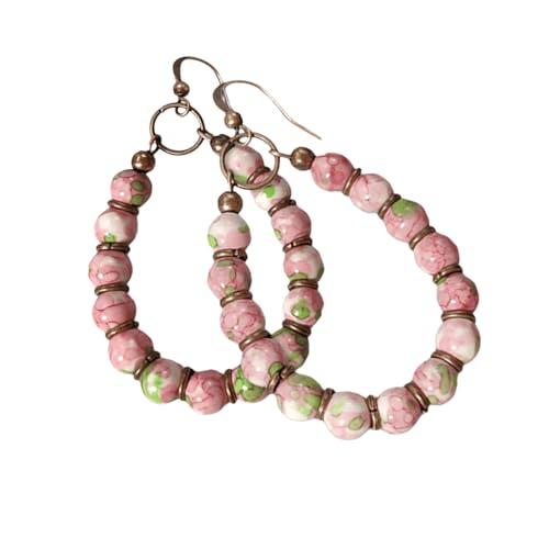 Leichte Und Farbenfrohe Natursteinohrringe Elegantes Perlenohr Anhänger Accessoire Ideal Für Partys Und Musikereignisse Robustes Zink Legierungsohrringe von Zkydhbd