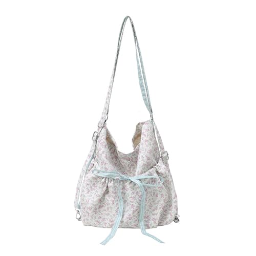 Mode Koreanische Styles Blumen Crossbody Tasche Geräumige Nylon Rucksack Leichtes Umhängetaschen Für Tägliche Pendelverkehrsgeräumte Nylonbeutel Mit Einstellbarem Riemen von Zkydhbd