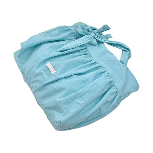 Mode Koreanische Styles Leinwand Umhängetasche Casual Handtasche Unterarmtasche Mit Einzigartigem Krawattengurt Und Geräumigem Innenarchitekten Mode Accessoire Koreanischen Stil von Zkydhbd