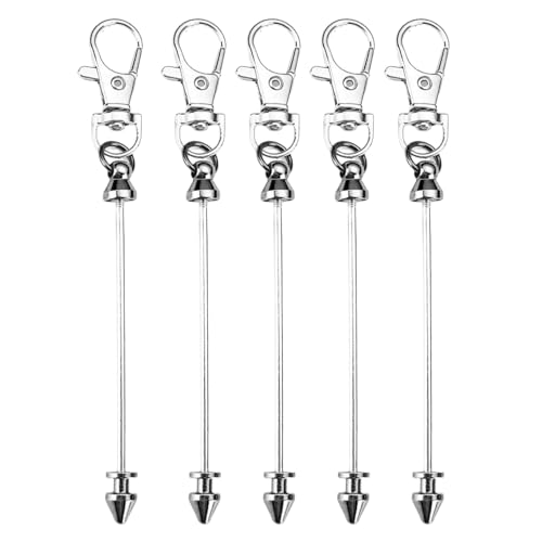 Packung Von 5 Perlenschlüsselkettenhandwerkssatz Metall Lobster Clasp Fashion Charm Accessoire Craft Basting Keyring Set Legierung Textur Handgefertigtes Schlüsselbund Zubehör Packung Von 5 Perlenschlüsselkettenhandwerkssatz Metall Lobster Clasp Fashion Charm Accessoire Craft Basting Keyring Set Legierung Textur Handgefertigtes Schlüsselbund Zubehör von Zkydhbd