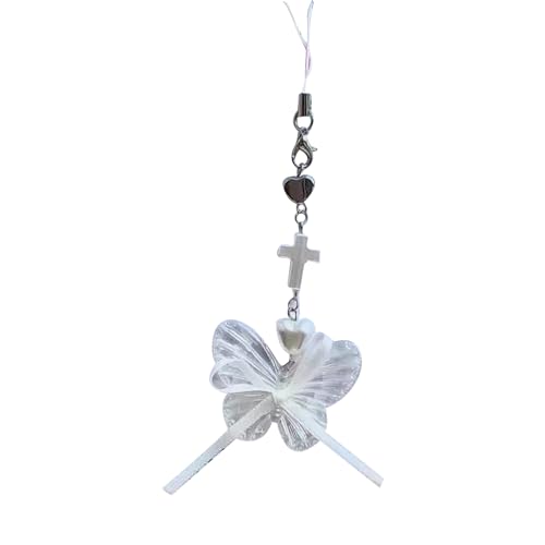 Perlen Telefon Lanyard Armband Butterfly Telefonkette Handgemachte Bowknot Keychain Rucksack Telefon Kamera Zubehör Personalisiertes Telefonzubehör von Zkydhbd