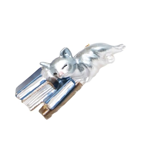 Schläfrige Katzen Brosche Verspielte Tiernadel Corsage Freizeitkleidung von Zkydhbd