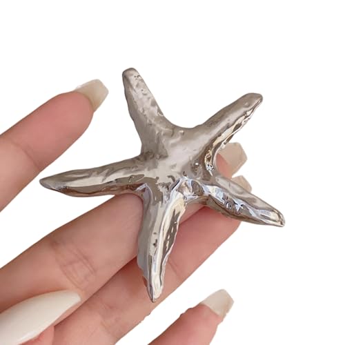 Schöne Seesterne Pins Metall Broschen Spaß Schmuck Einzigartige Abzeichen Legierung Textur Geeignet Für Party Und Alltag Use Fashion Seestarfish Accessoire von Zkydhbd