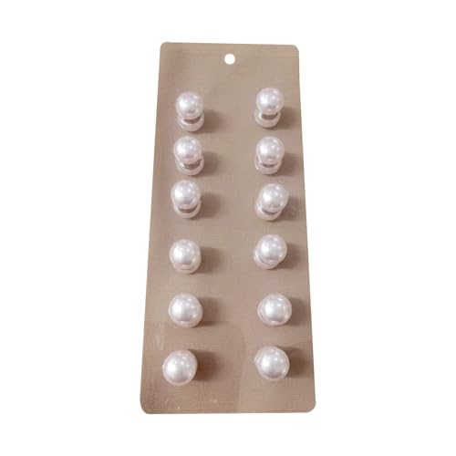 Set Von 12 Runden Hijab Pins Magnetischen Sicherheitsbroschen Für Muslime Schals Imitation Perlen Schal Clip Kopftuch Schmuck Magnetische Hijab Stifte von Zkydhbd