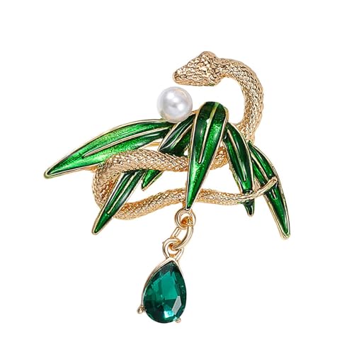 Stilvolle Schlange Brosche Pins Accessoire Mode Brosche Stecknadel Strasssteine Eingelieferte Reversnadel Für Jeden Anlass Eleganter Schmuck von Zkydhbd