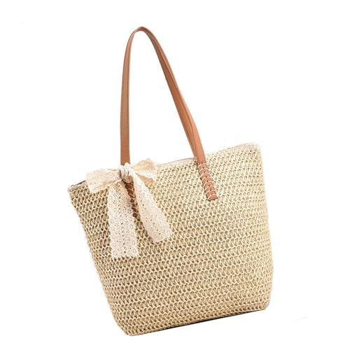 Styles Bögen Umhängetaschen Gewebte Strohbeutel Handtasche Für Modische Frauen Die Einzigartige Und Freundliche Accessoires Suchen Weiche Textur Satchel von Zkydhbd