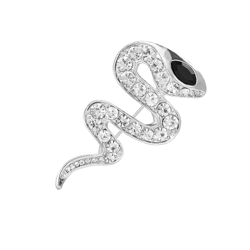 Stylish Eyed Snake Brosche Accessoire Mit Funkelnden Strasssteinen Perfekt Für Partys Und Alltags Kleidung Modeaccessoire von Zkydhbd